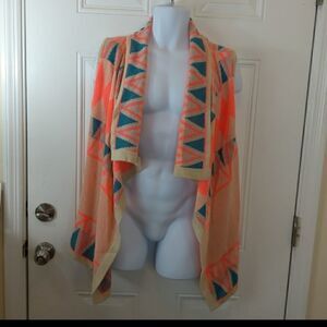 B-Sharp drape front sweater vest with collar